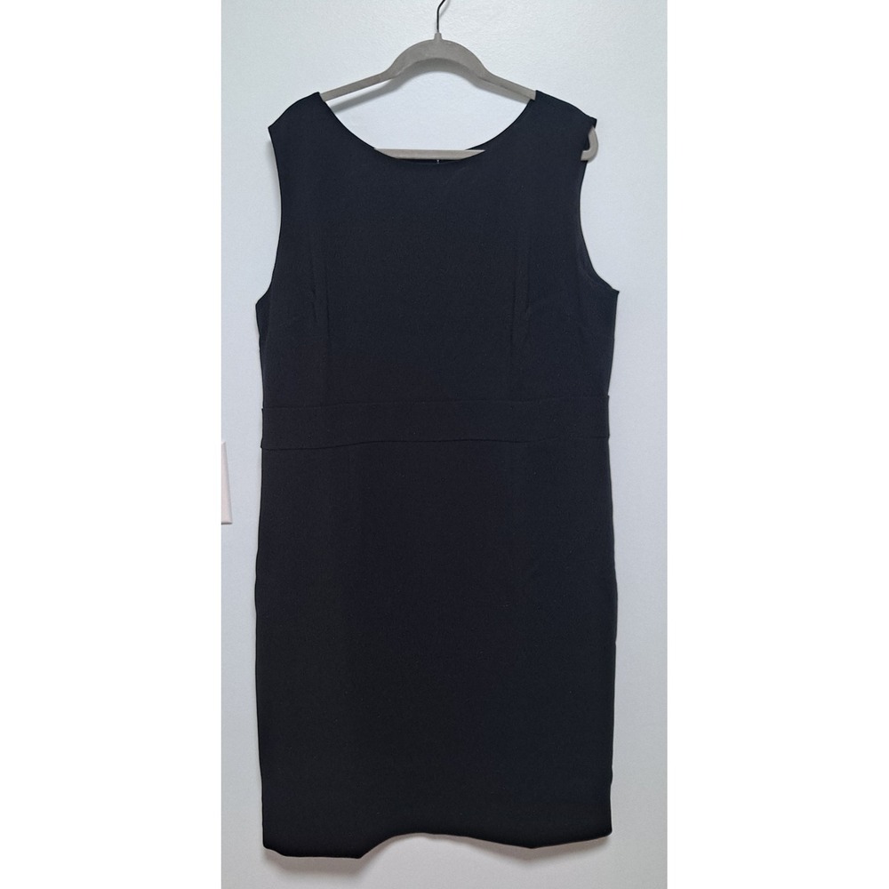 NWT Size 18 Black Talbots Sleeveless Sheath Dress Classic Old Money